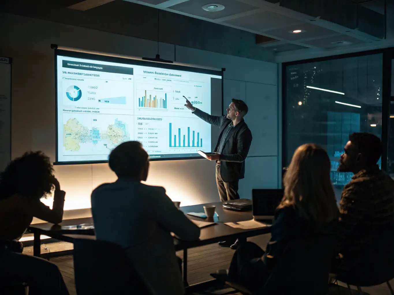 A screenshot of a dynamic Power BI dashboard displaying sales and performance metrics, illustrating Bessa Consultores' Power BI implementation expertise.