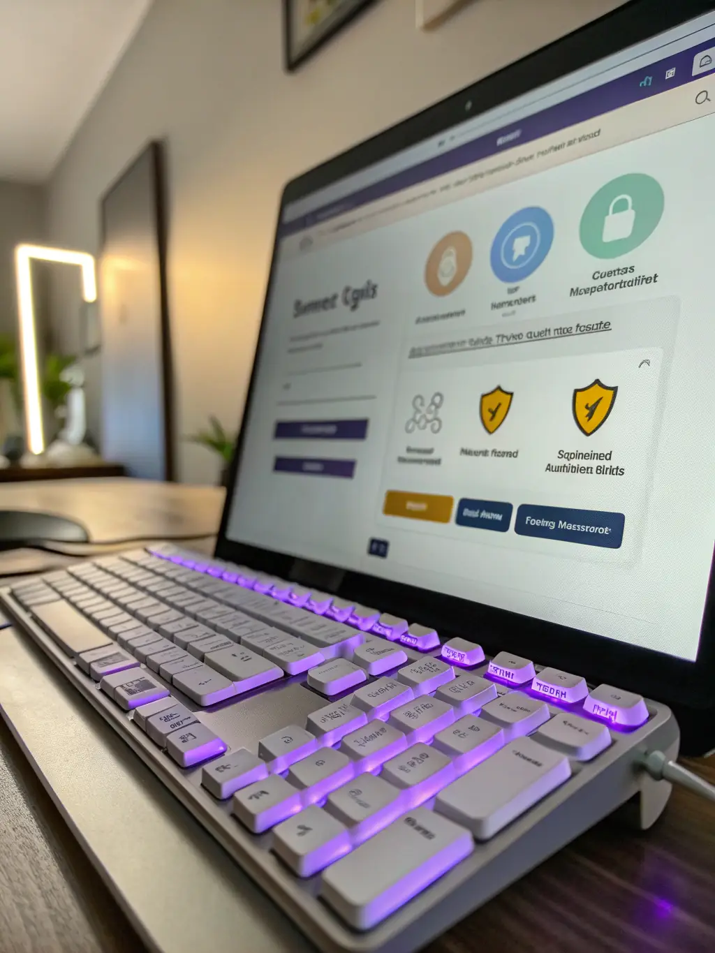 A secure corporate portal interface with multi-factor authentication, showcasing secure access to resources and information, used to highlight Bessa Consultores' corporate portal development service.